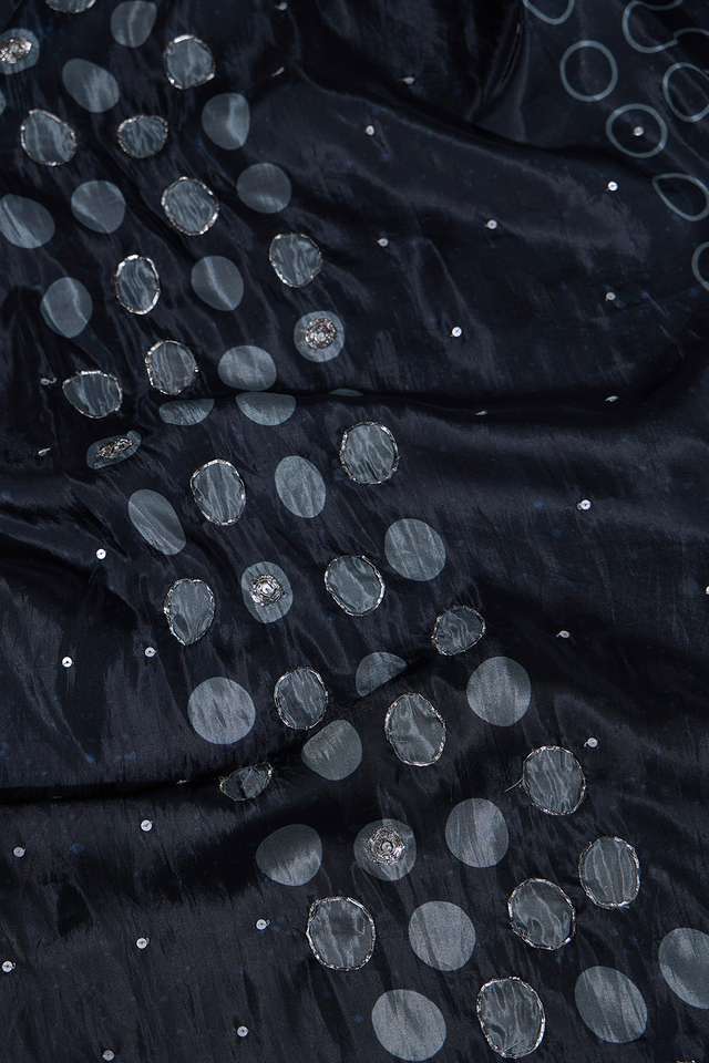 Black Viscose Embroidered Saree thumbnail image number null