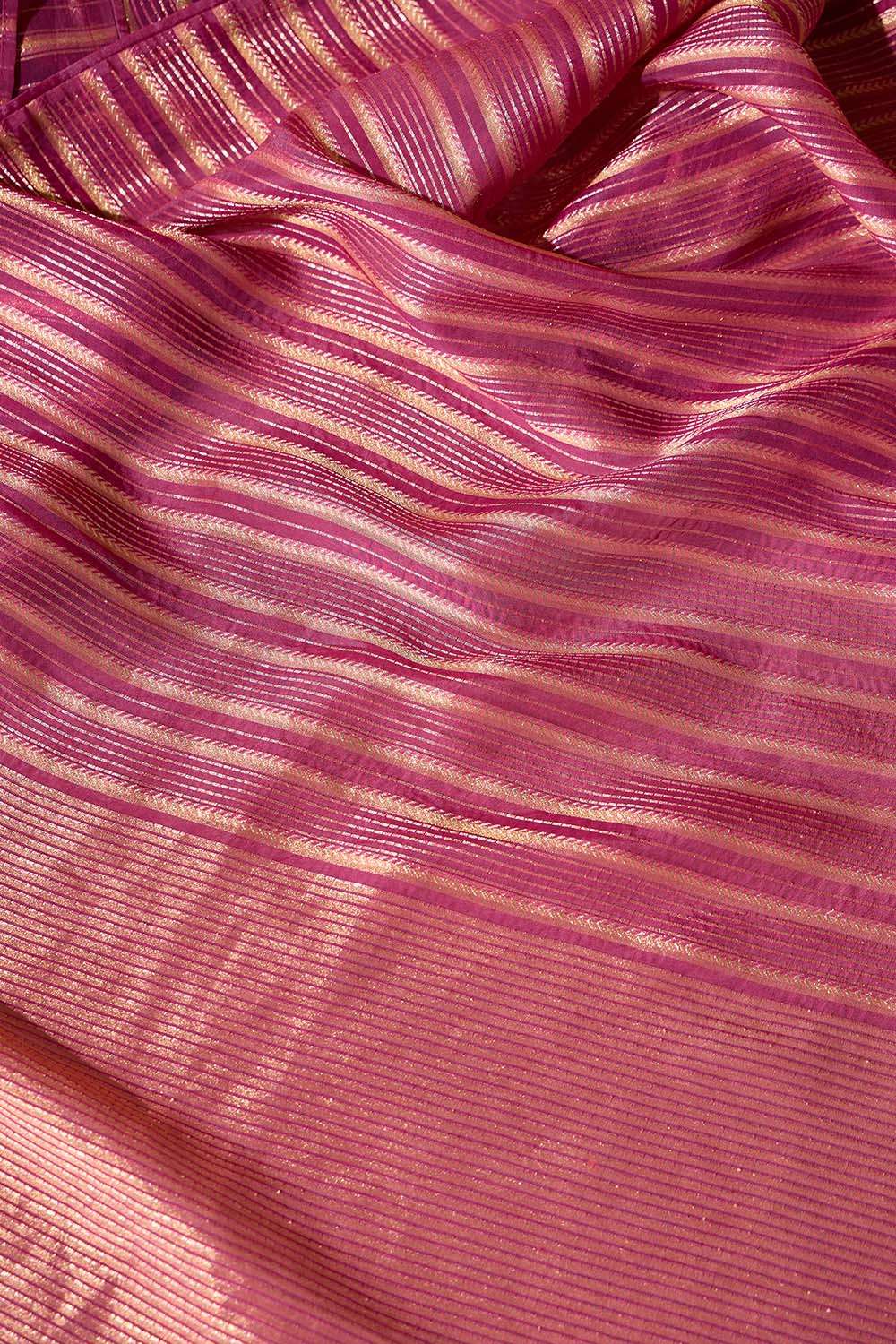 Pink Woven Viscose Saree image number null