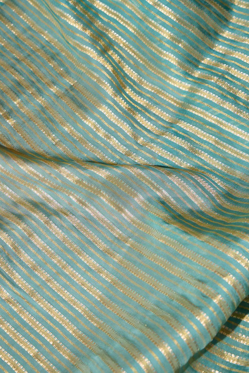 Green Woven Viscose Saree image number null