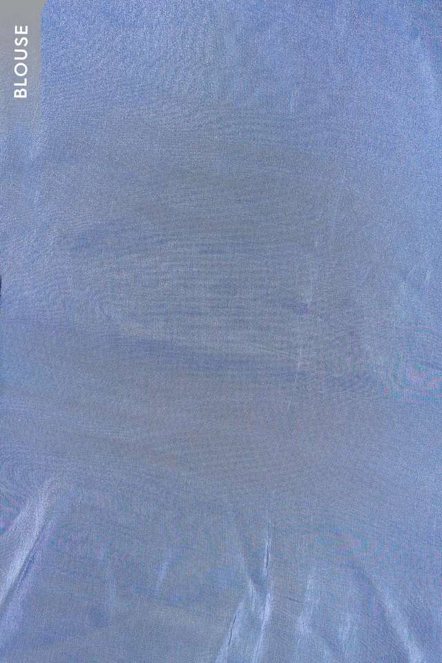 Blue Woven Viscose Tissue Saree thumbnail image number null
