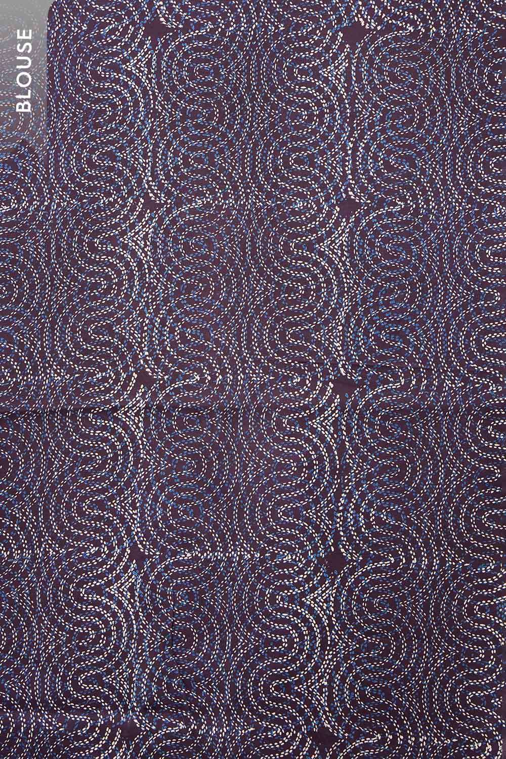 Blue Woven Viscose Tissue Saree image number null
