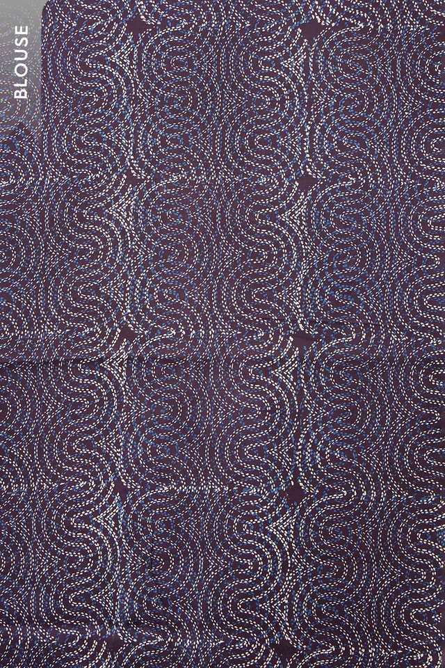 Blue Woven Viscose Tissue Saree thumbnail image number null