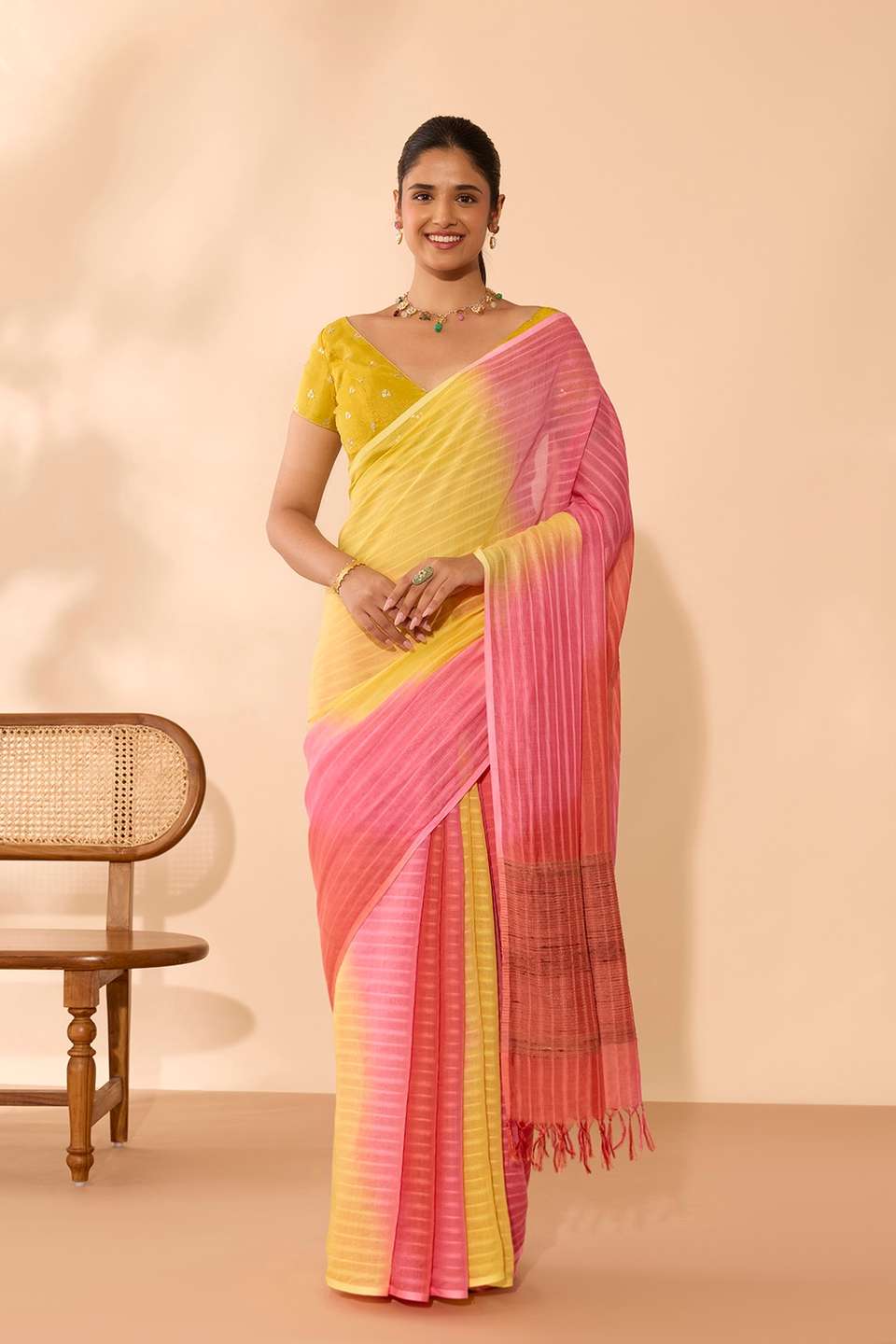 Multi Silk Modal Tie And Dye Saree
