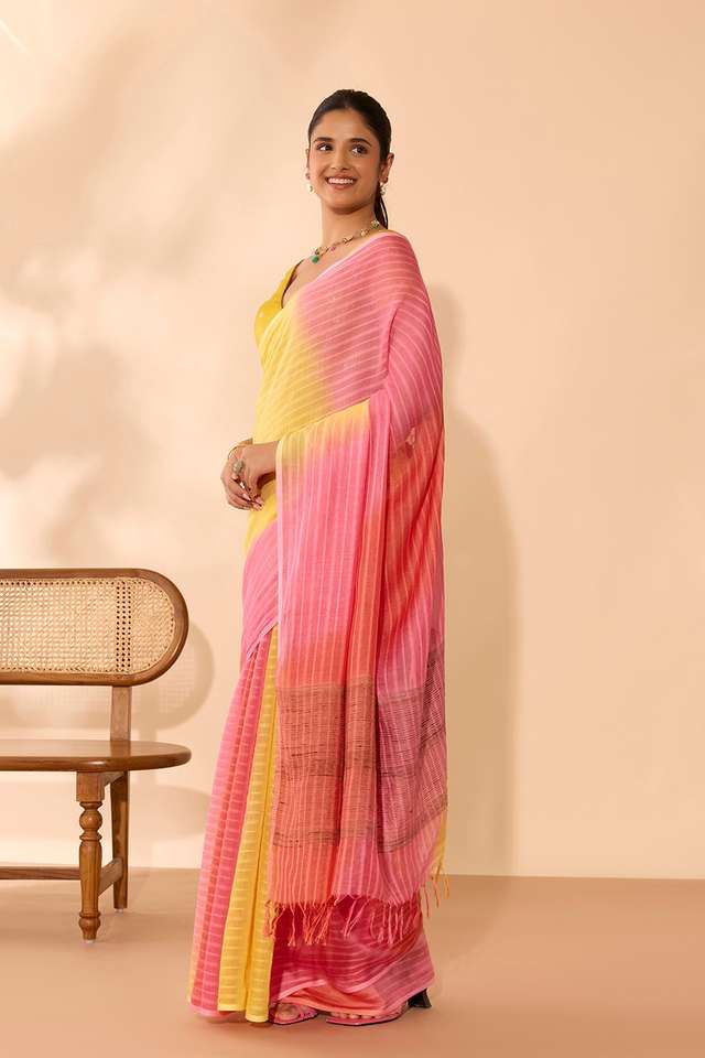 Multi Silk Modal Tie And Dye Saree thumbnail image number null