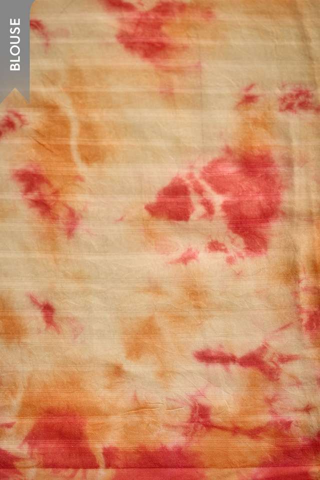 Pink Silk Modal Tie & Dye Saree thumbnail image number null