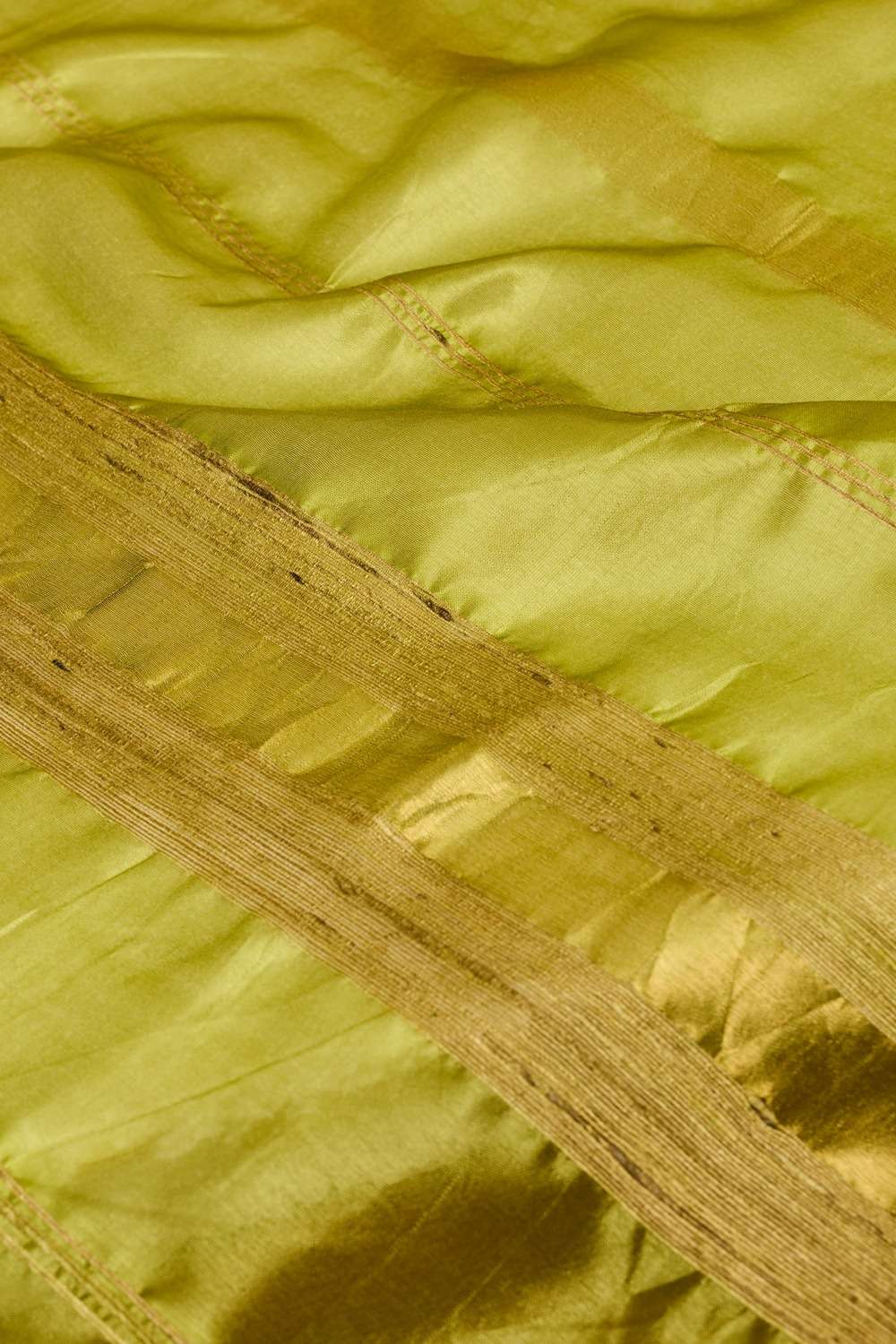 Green Bhagalpur Woven Silk Tencel Saree image number null