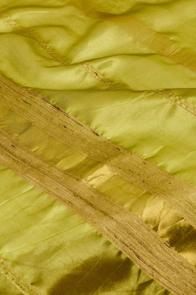 Green Bhagalpur Woven Silk Tencel Saree thumbnail image number null