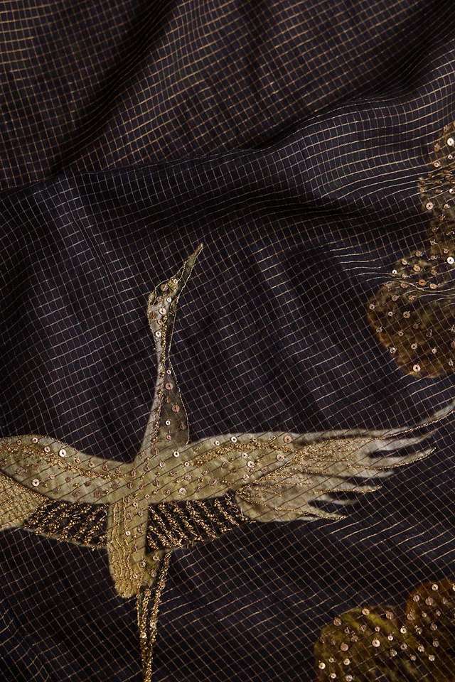 Beige Pure Silk Cotton Embroidered Saree thumbnail image number null
