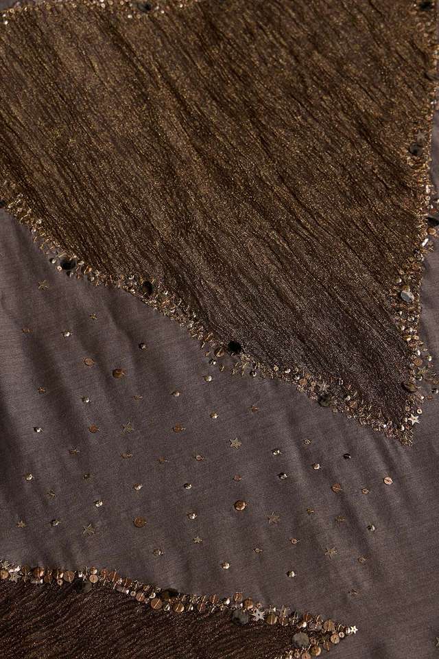 Grey Pure Silk Embroidered Saree thumbnail image number null