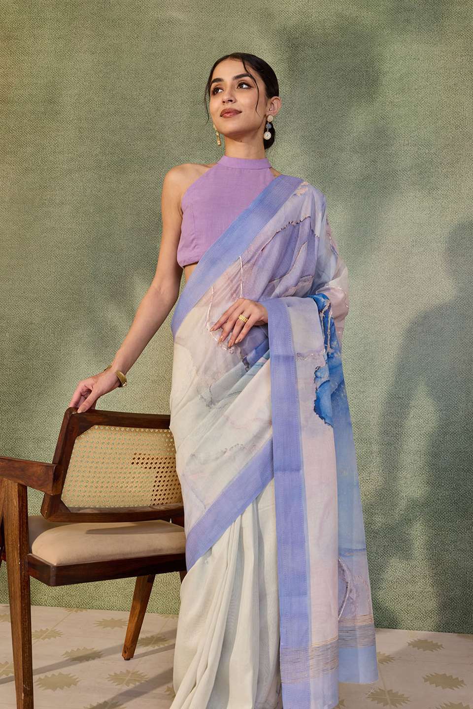 Light Green Rajasthan Pure Silk Cotton Printed Saree