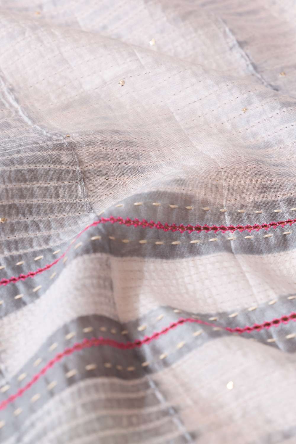 Pink Rajasthan Pure Silk Cotton Shibori Saree image number null