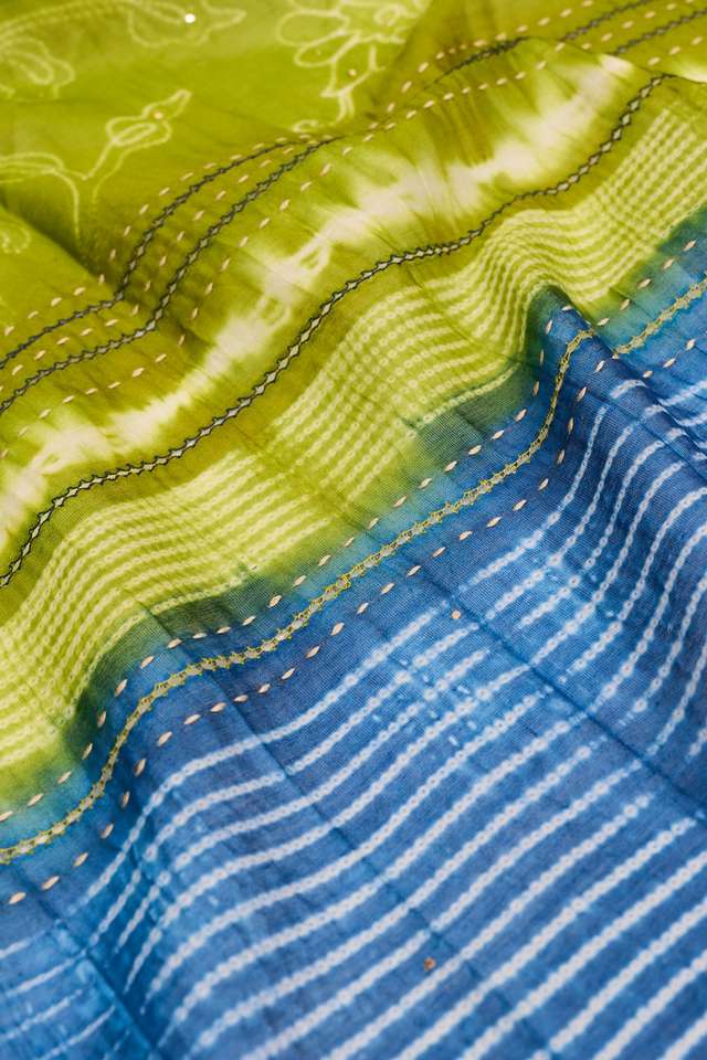 Green Rajasthan Pure Silk Cotton Embroidered Saree thumbnail image number null