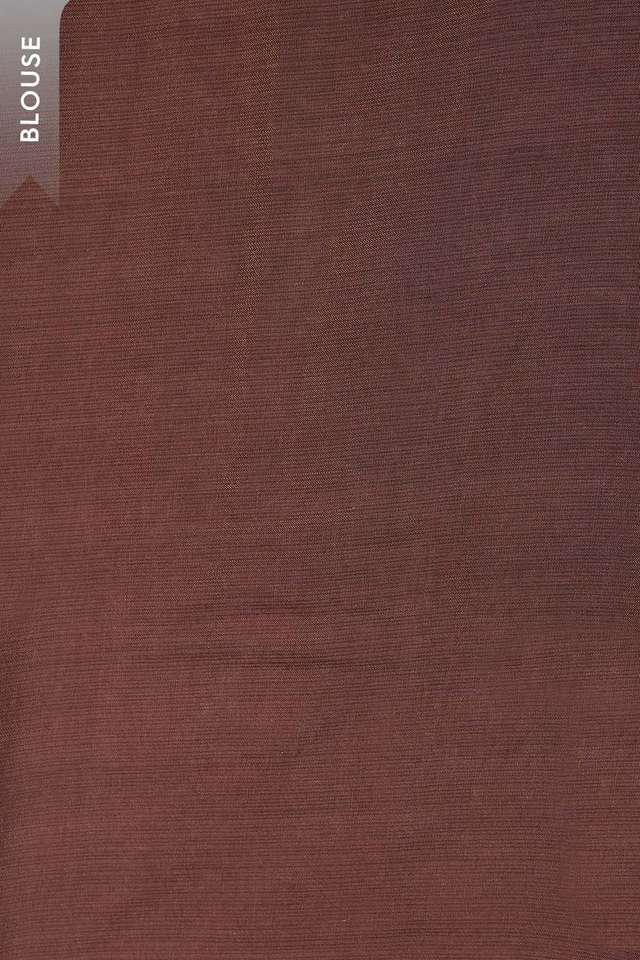 Brown Silk Modal Embroidered Saree thumbnail image number null