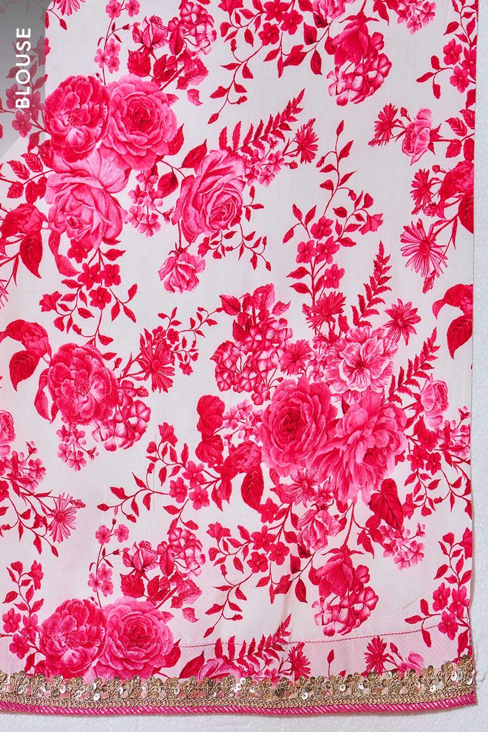 Pink Viscose Organza Embroidered Saree image number null