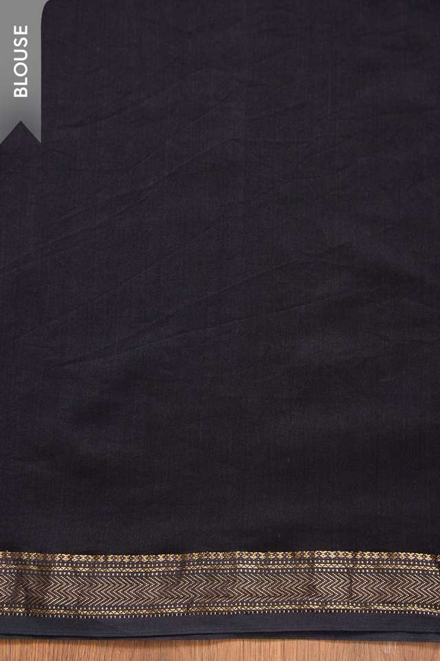 Black Pure Silk Cotton Batik Saree thumbnail image number null