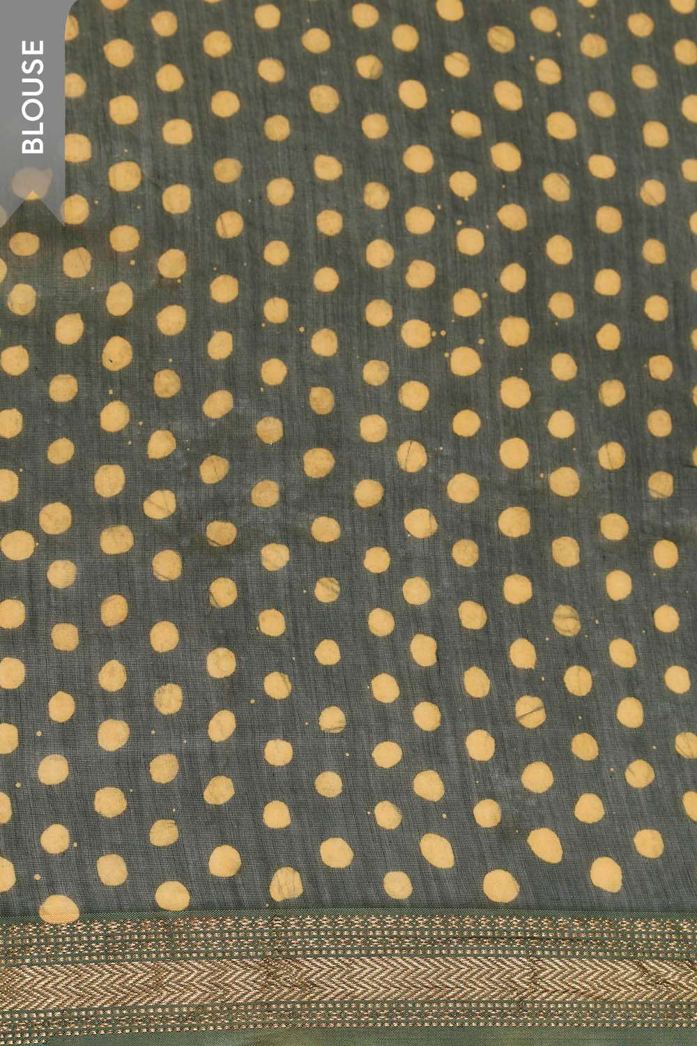 Dark Green Batik Pure Silk Cotton Ujjain Saree image number null