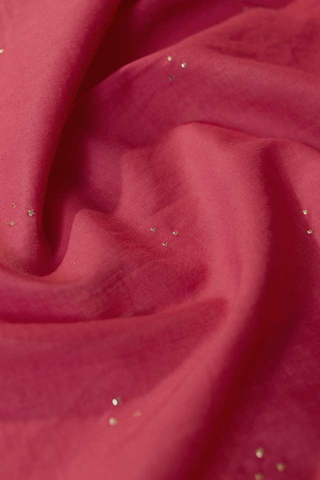 Dark Pink Mukaish Embroidery Pure Cotton Bengal Saree thumbnail image number null