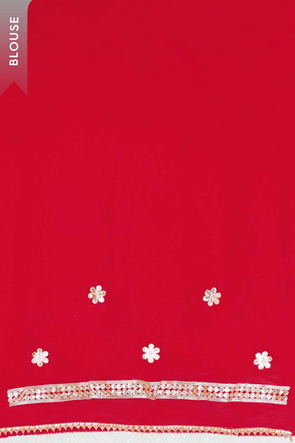 Red Pure Silk Georgette Embroidered Saree image number null