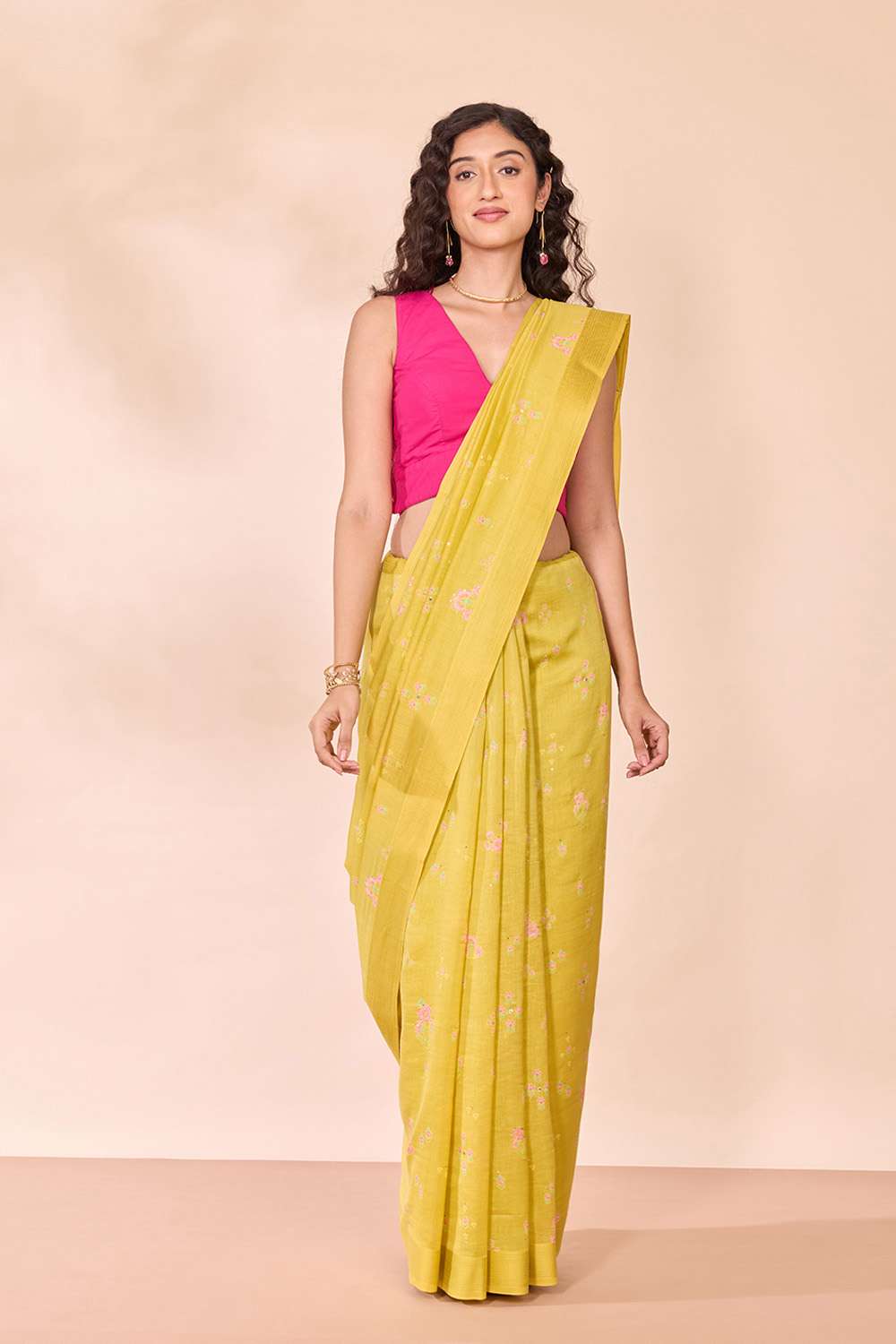 Light Green Screen Printed Pure Silk Cotton Saree image number null