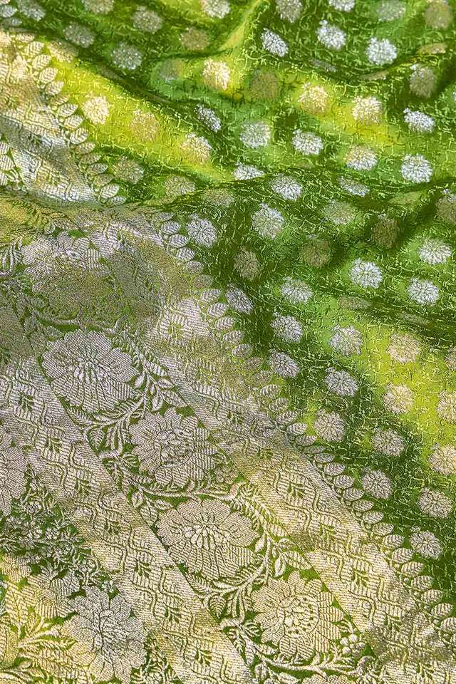 Green Woven Viscose Saree thumbnail image number null