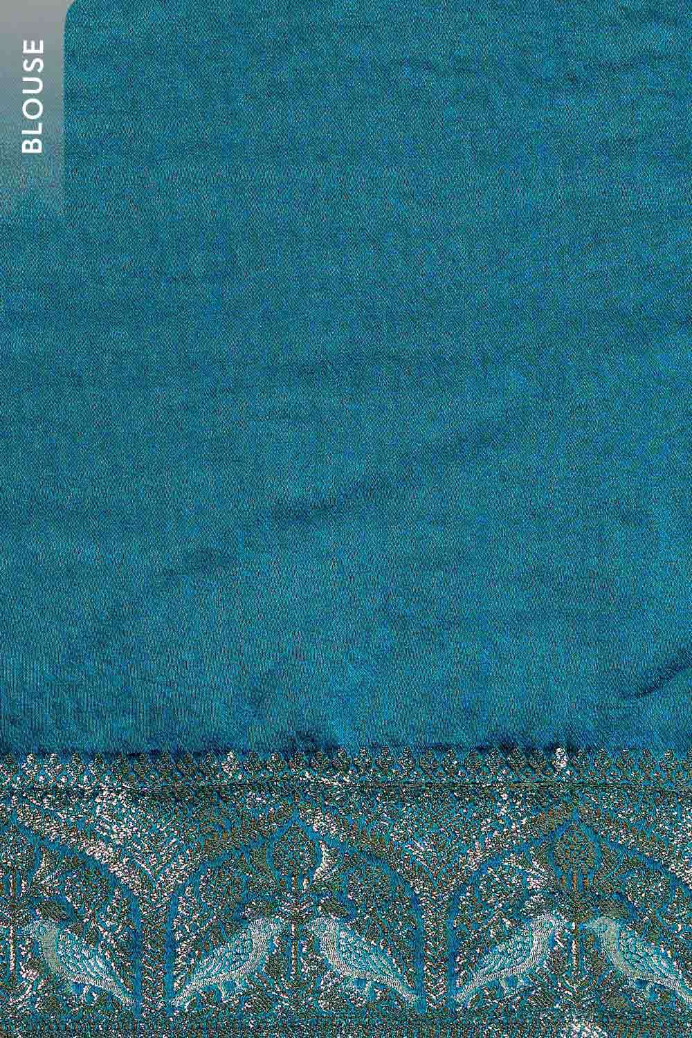 Dark Green Woven Viscose Saree image number null