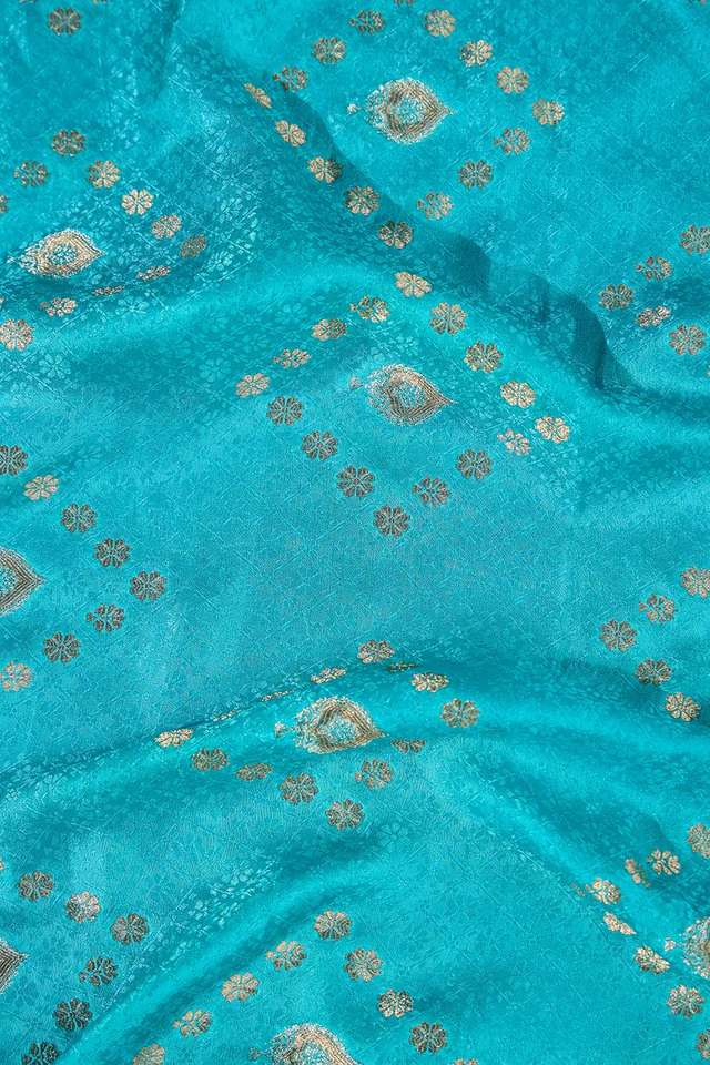Blue Viscose Woven Saree thumbnail image number null