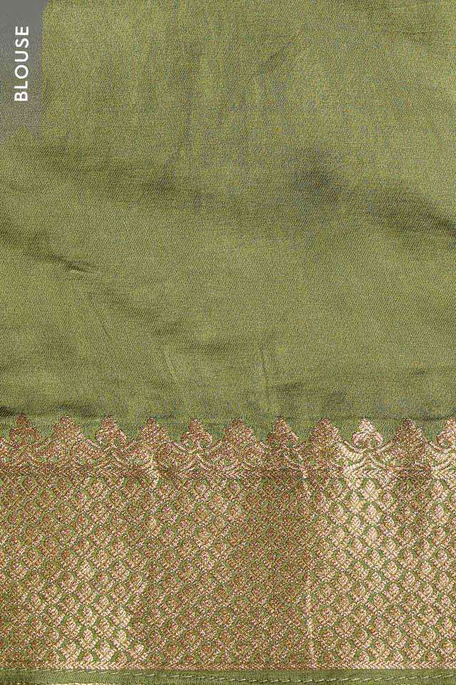 Green Woven Viscose Saree thumbnail image number null