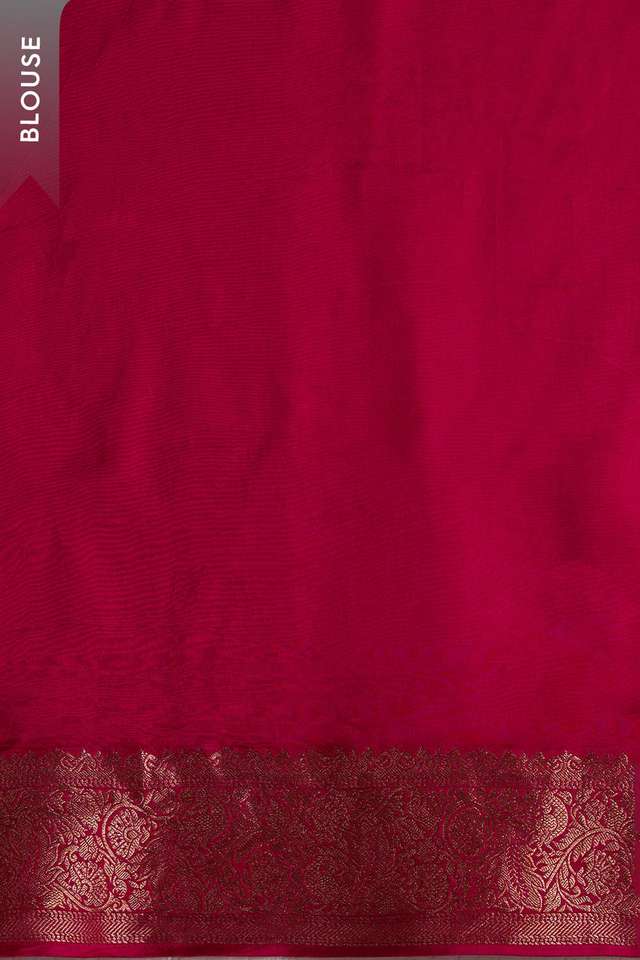 Red Woven Viscose Saree thumbnail image number null