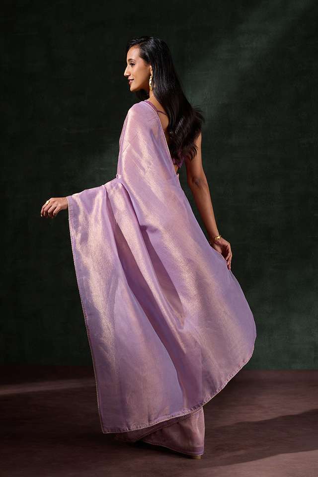 Purple Woven Tissue Saree thumbnail image number null