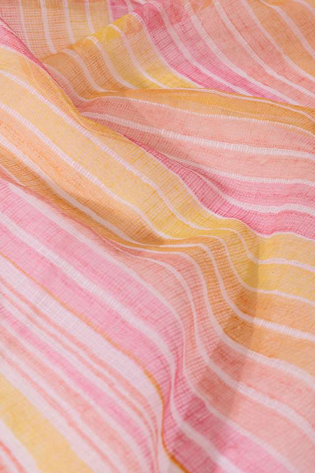 Orange Rajasthan Pure Cotton Kota Printed Sanganeri Saree thumbnail image number null