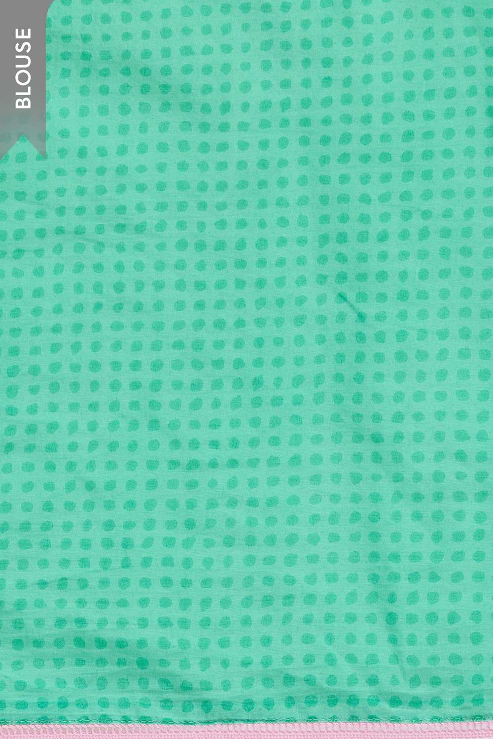 Green Screen Printed Bengal Pure Cotton Saree image number null