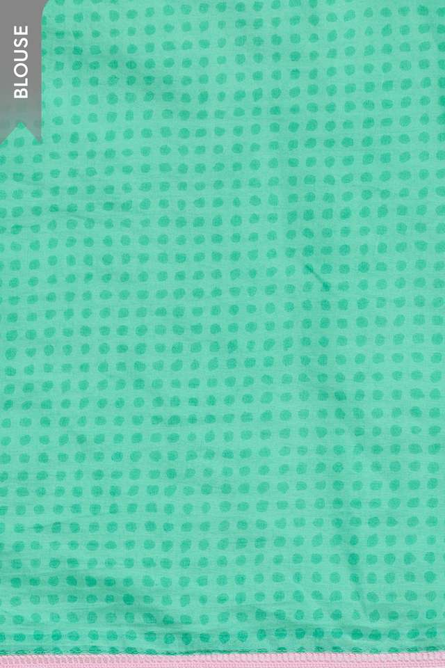 Green Screen Printed Bengal Pure Cotton Saree thumbnail image number null
