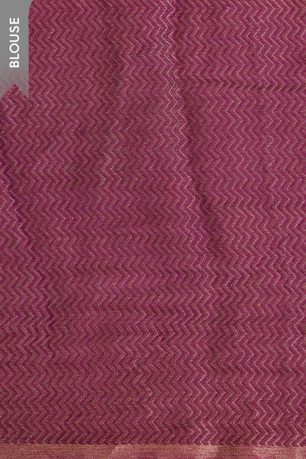 Purple Woven Pure Silk Chiffon Saree image number null