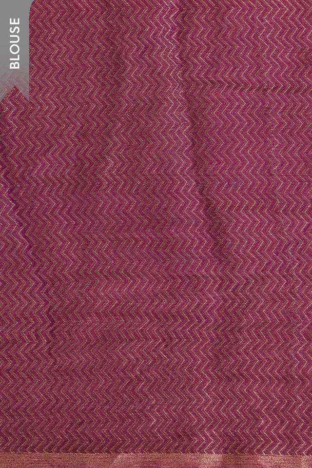 Purple Woven Pure Silk Chiffon Saree thumbnail image number null
