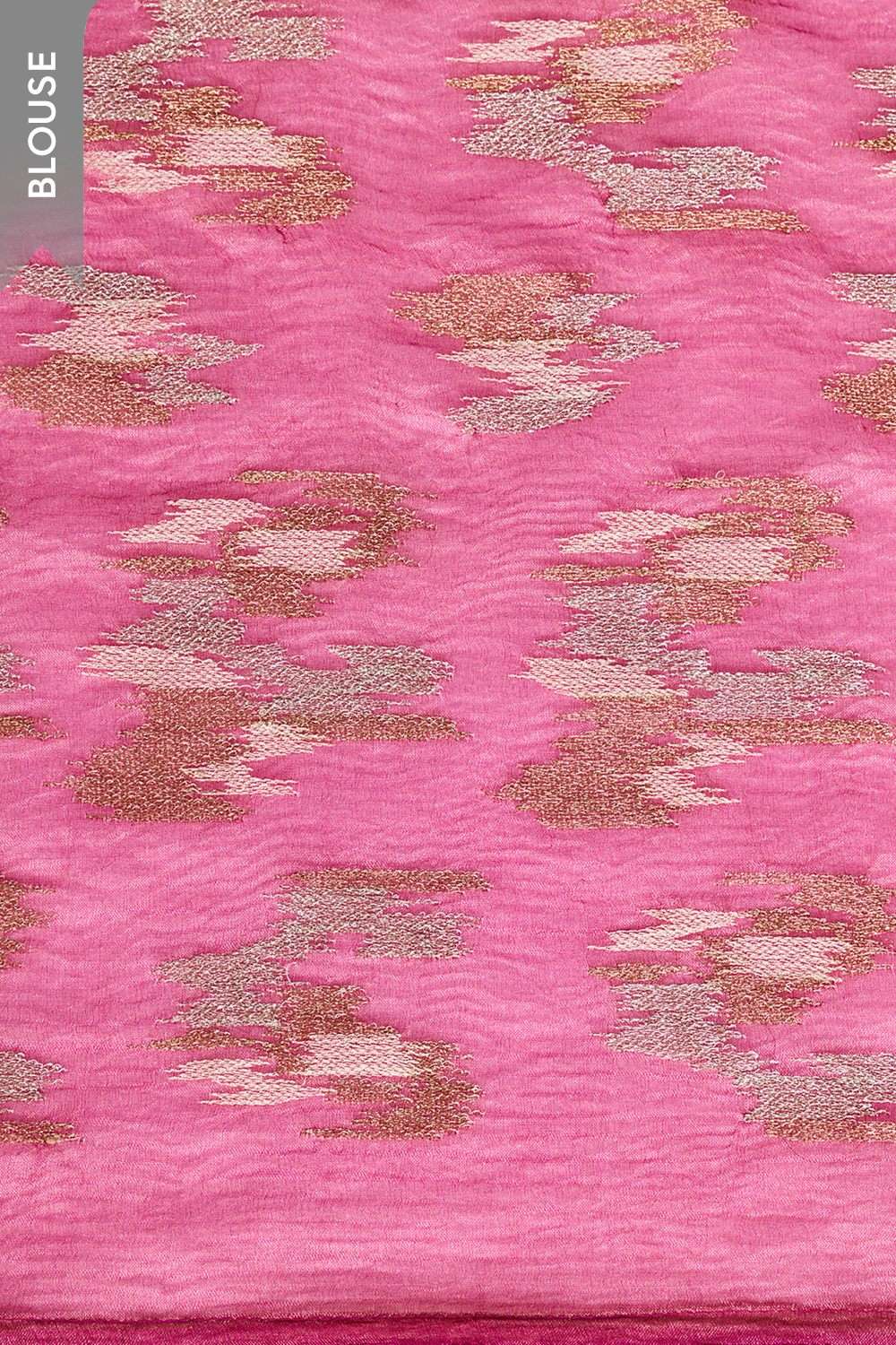 Pink Woven Pure Silk Organza Saree image number null