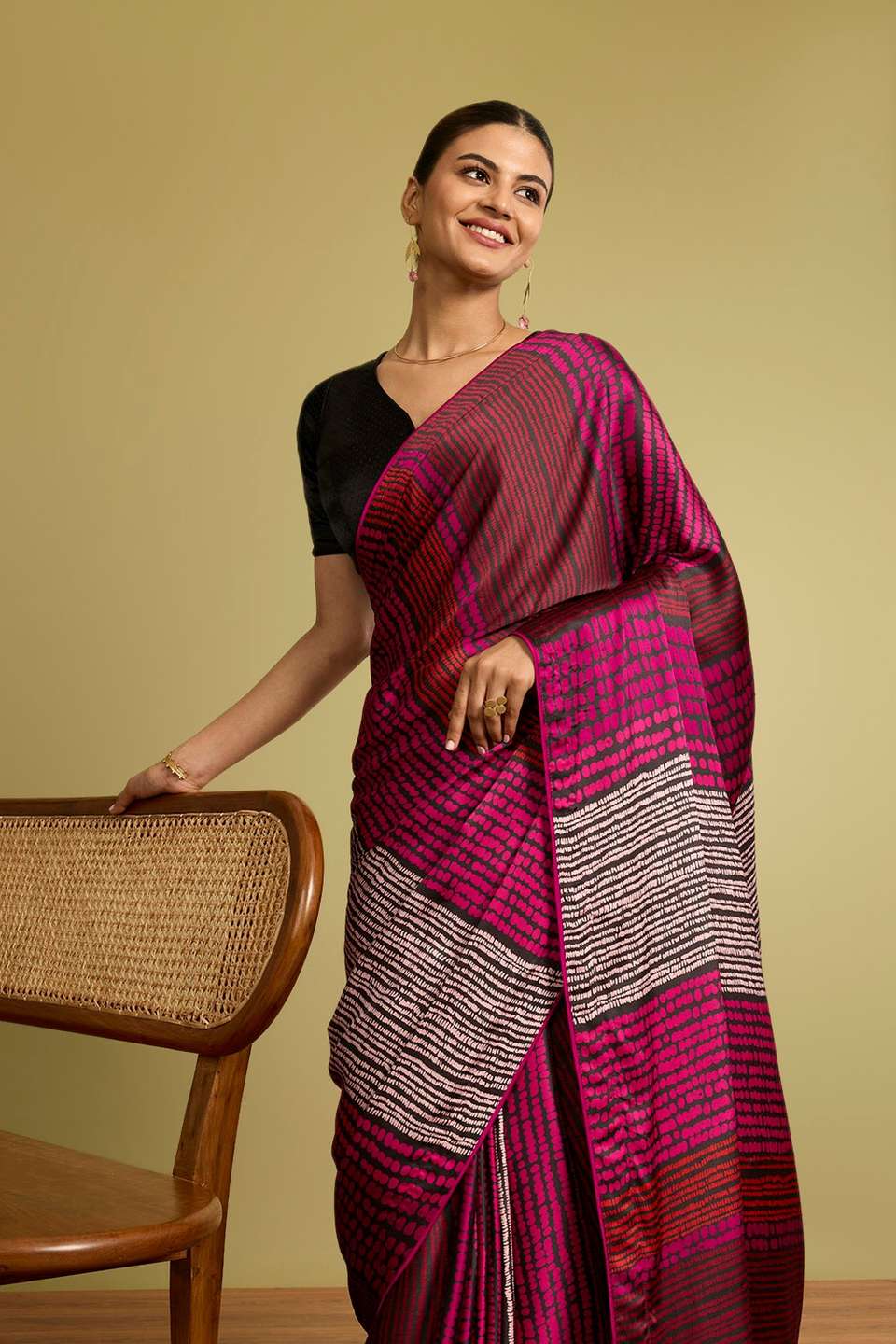 Multi Printed Viscose Saree