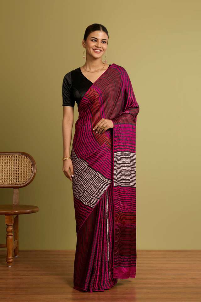 Multi Printed Viscose Saree thumbnail image number null