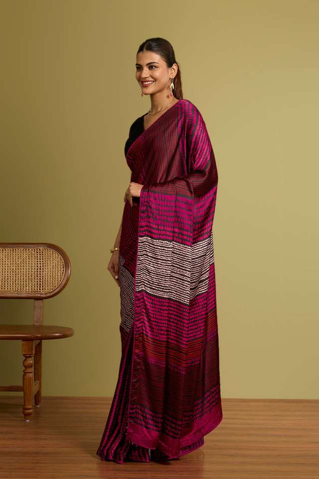 Multi Printed Viscose Saree thumbnail image number null