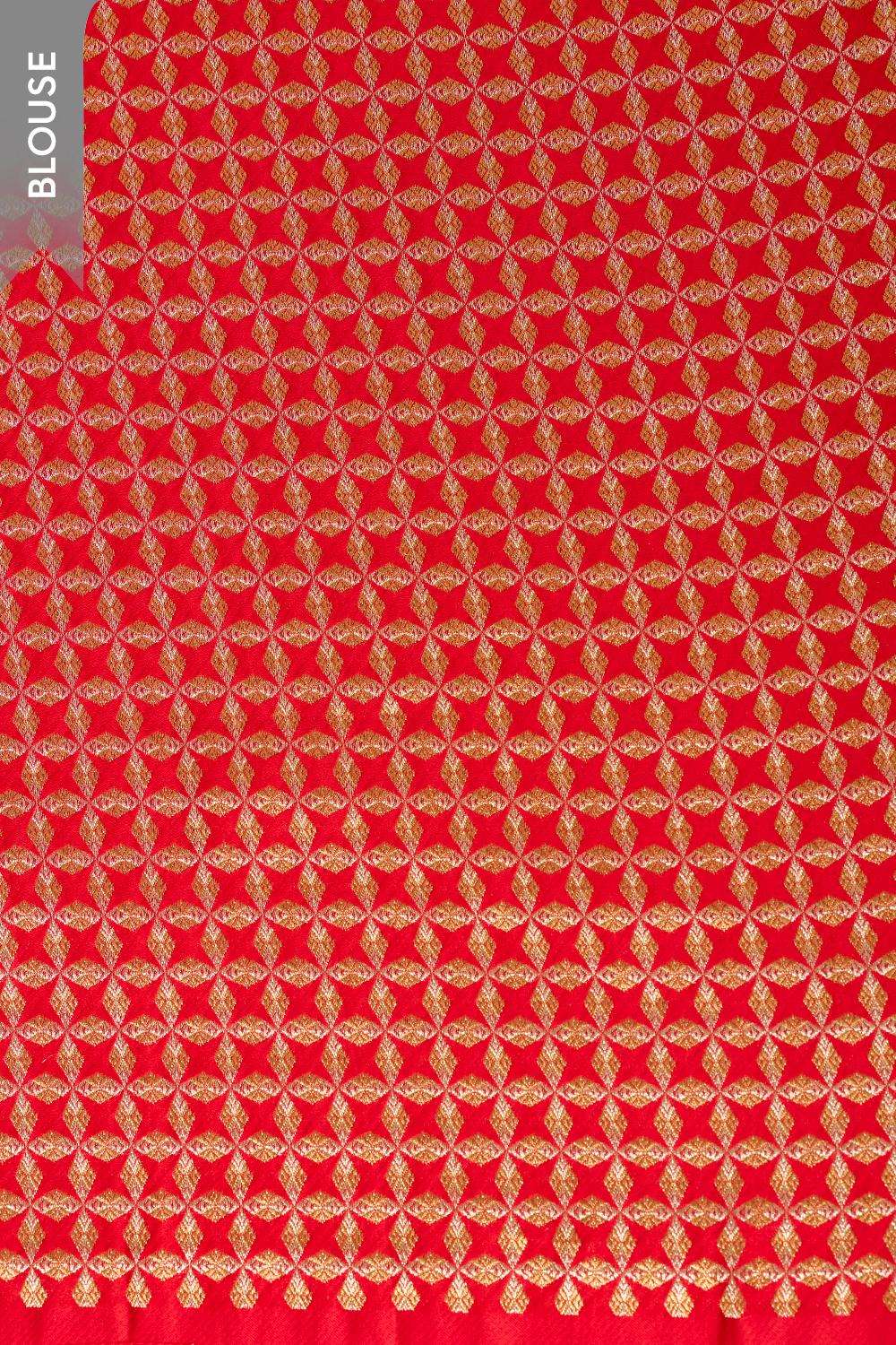Red Woven Viscose Tissue Saree image number null