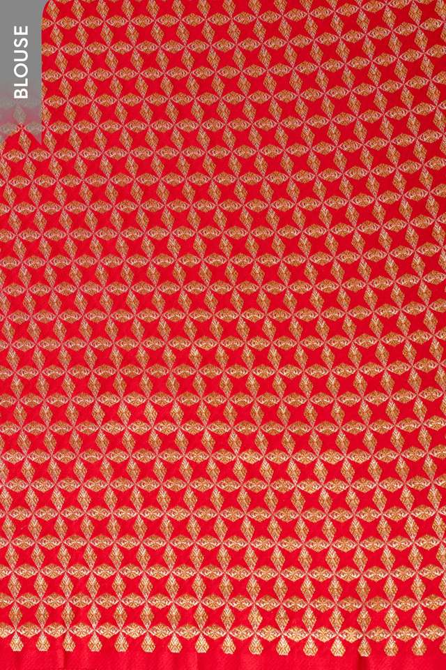 Red Woven Viscose Tissue Saree thumbnail image number null