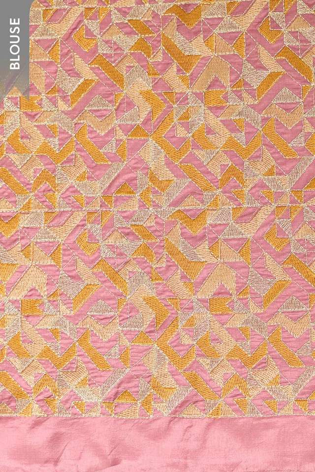 Pink Chattisgarh Woven Pure Tussar Silk Saree thumbnail image number null