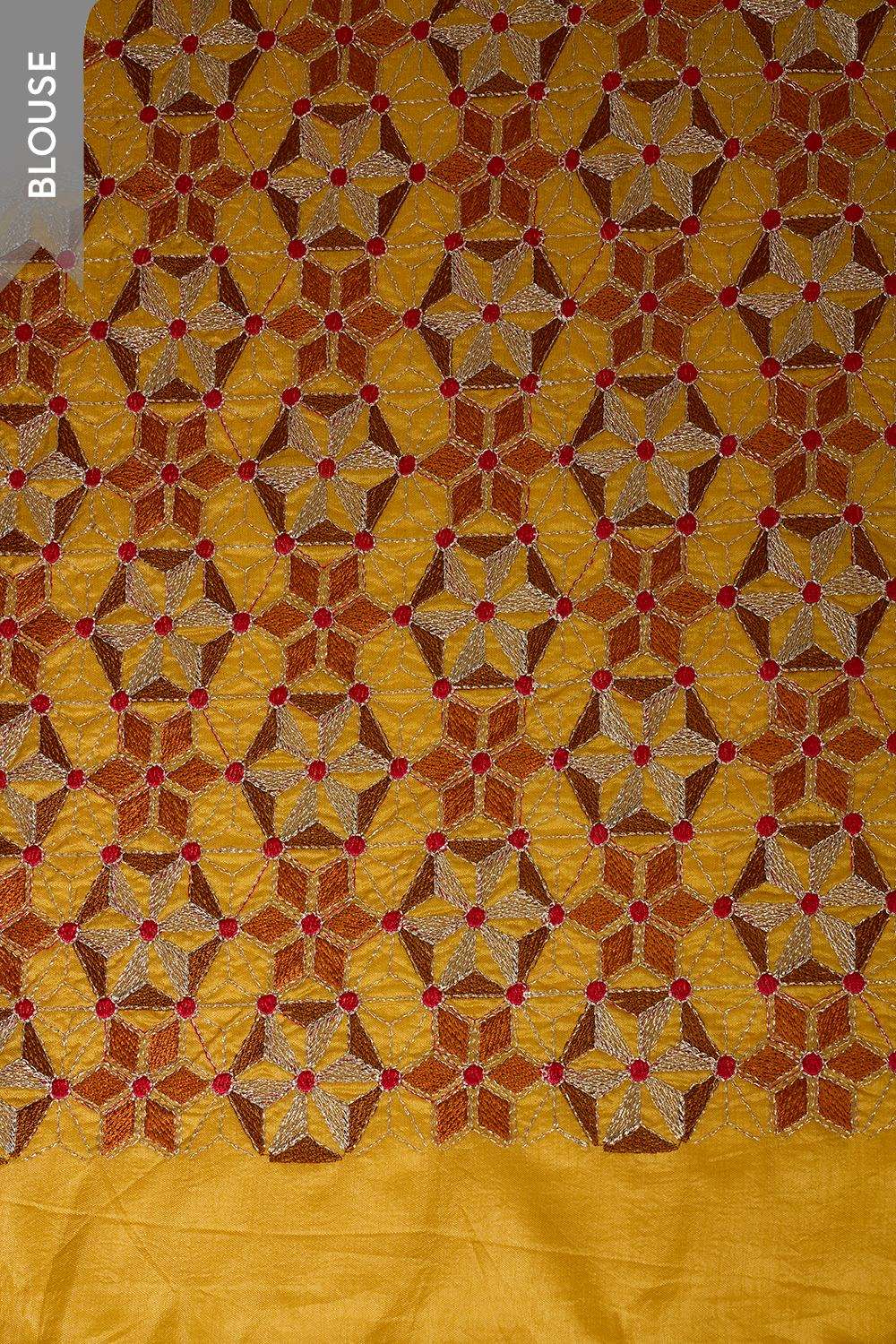 Yellow Woven Viscose Tissue Saree image number null