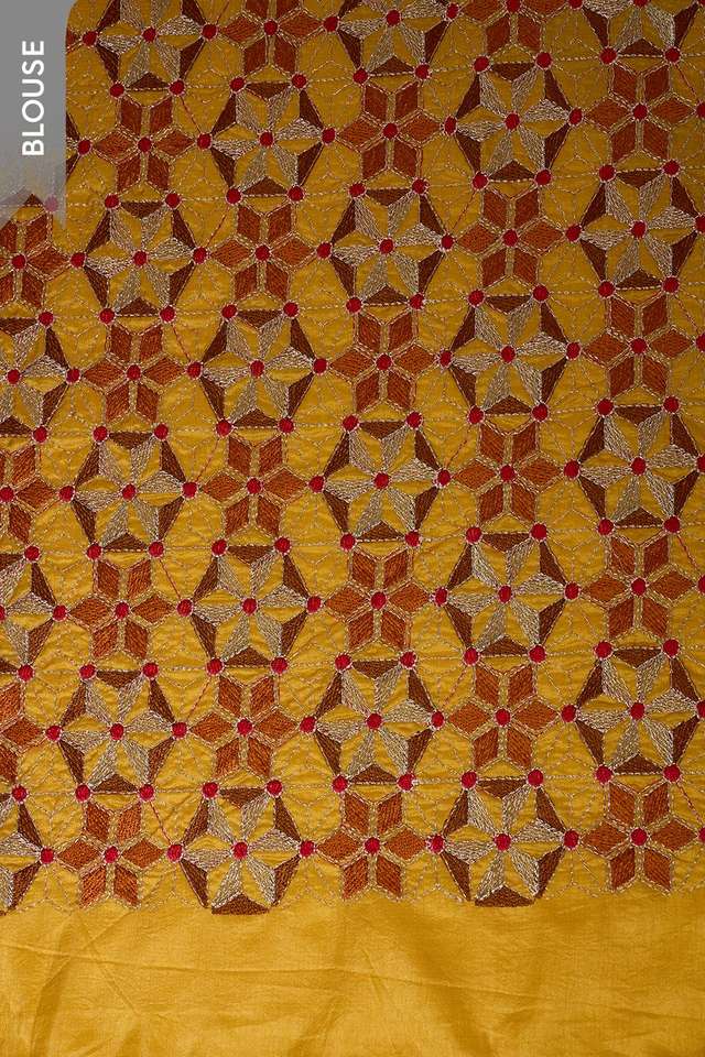 Yellow Woven Viscose Tissue Saree thumbnail image number null