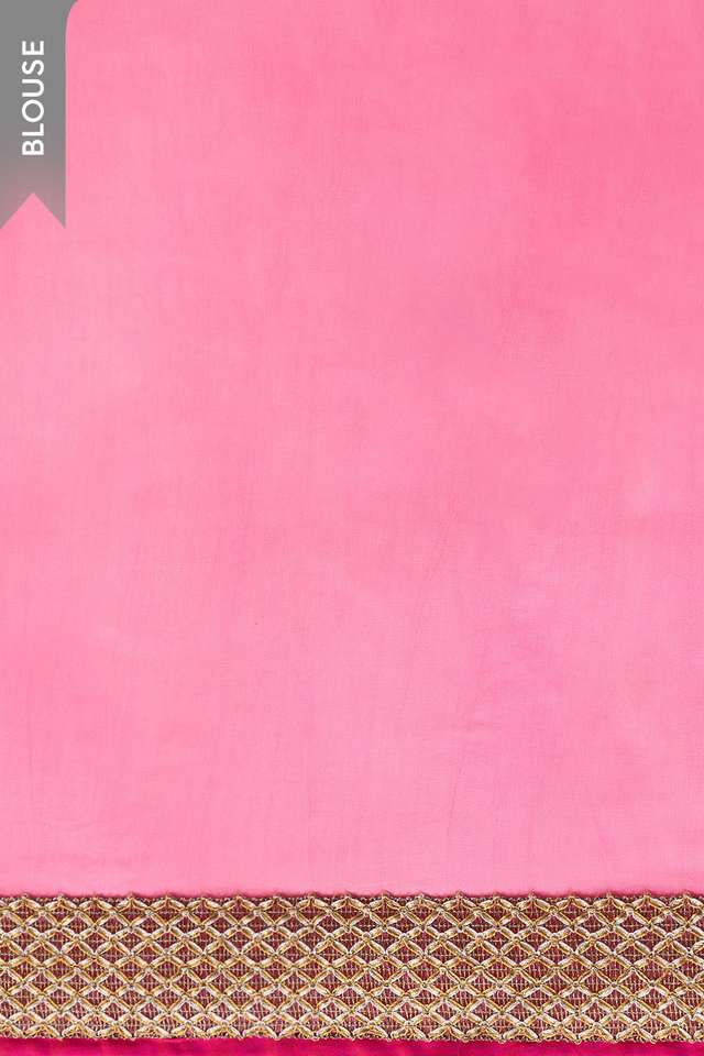 Pink Gota Patti Viscose Georgette Rajasthan Saree thumbnail image number null