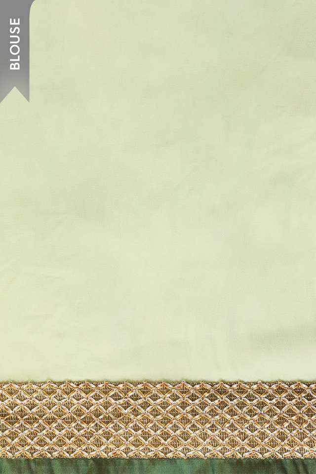 Light Green Gota Patti Viscose Georgette Rajasthan Saree thumbnail image number null