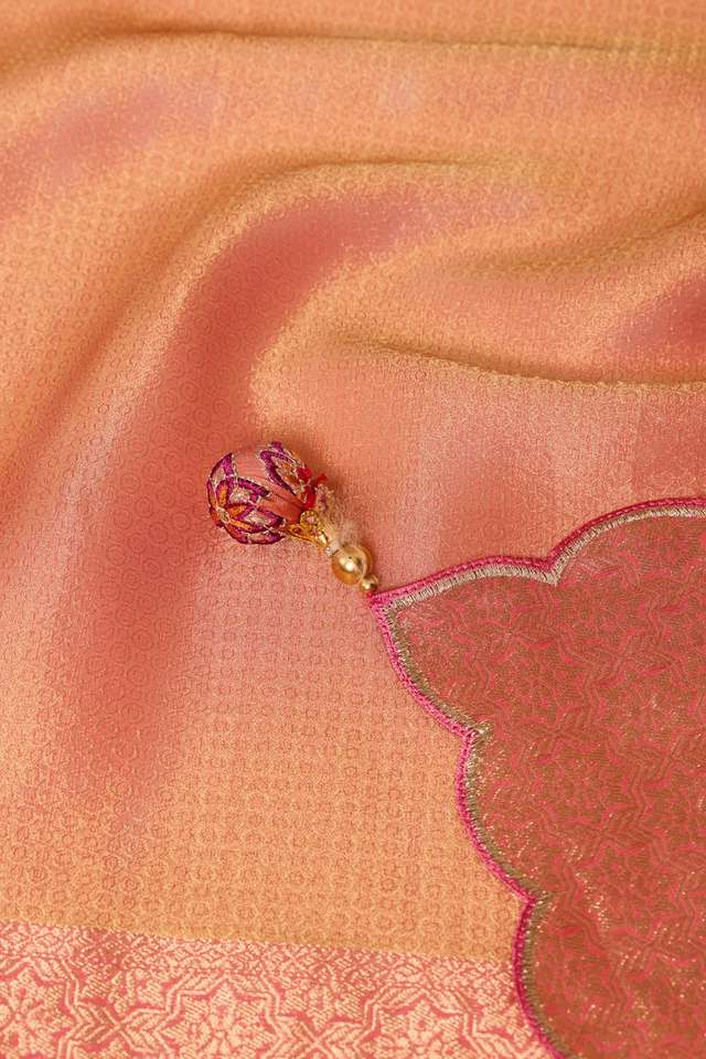 Light Pink  Viscose Tissue Woven Saree thumbnail image number null