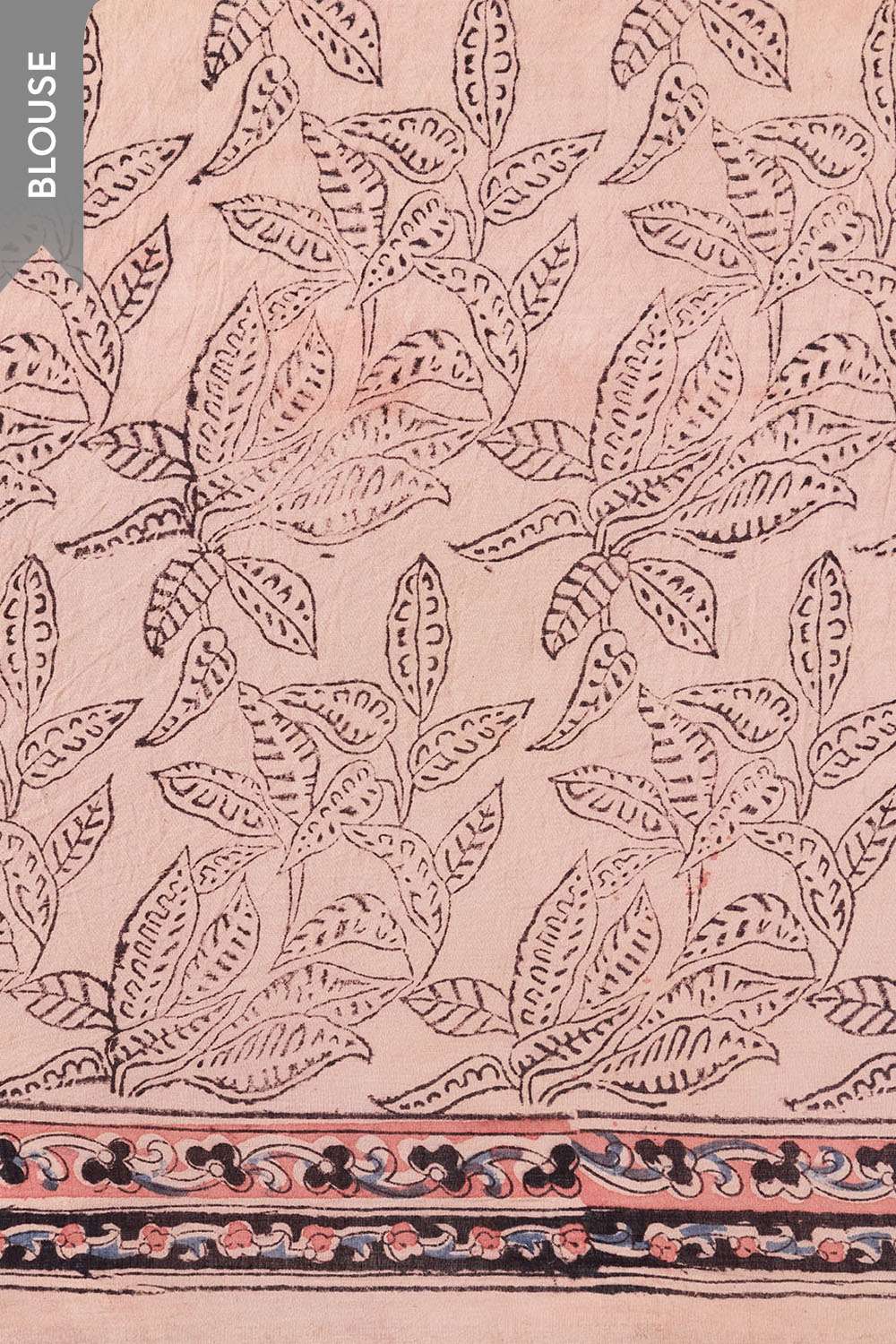 Red Printed Kalamkari Machilipatnam Pure Cotton Saree image number null