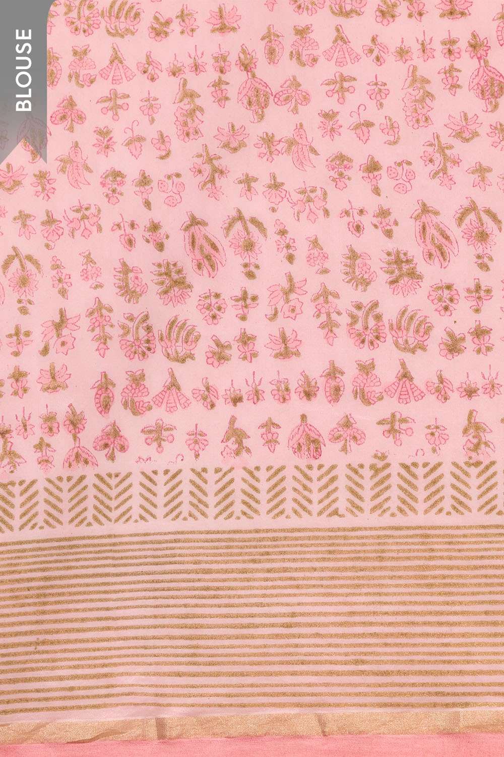 Pink Rajasthan Pure Silk Cotton Sanganeri Saree image number null