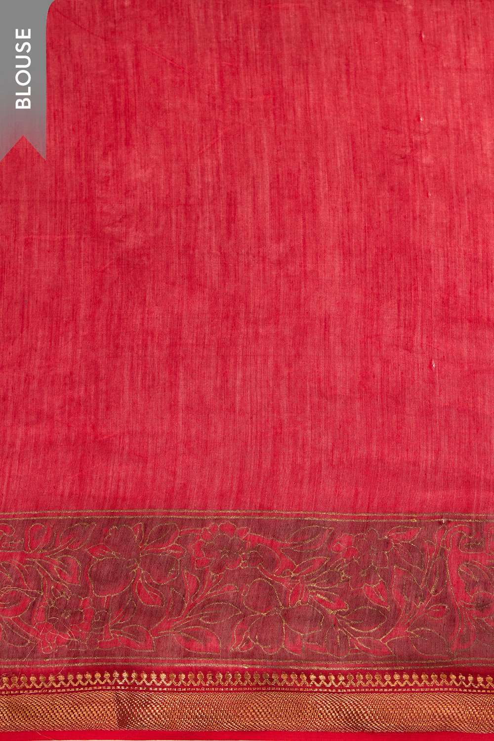 Red Rajasthan Pure Silk Cotton Printed Sanganeri Saree image number null