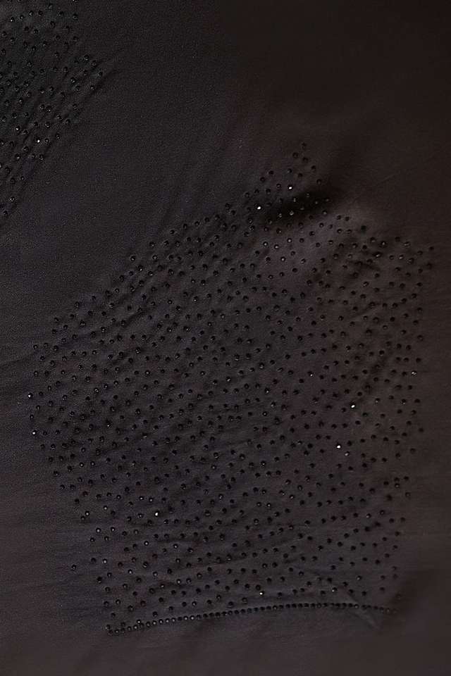 Black Crystal Viscose Satin Saree thumbnail image number null